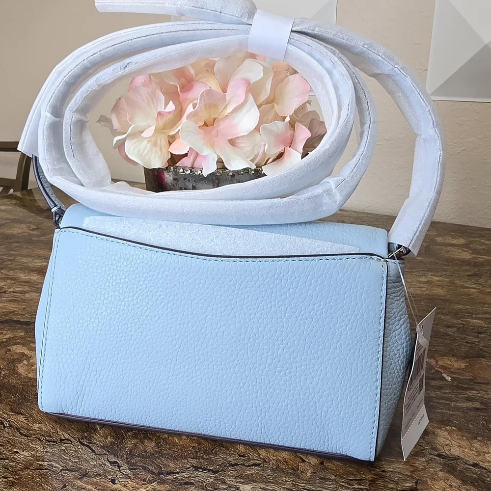 NWT Kate Spade New York Light Blue Leather Crossbody Bag MSRP $329